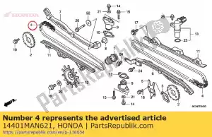 honda 14401MAN621 chaîne, came (borg warner) (118l) - La partie au fond