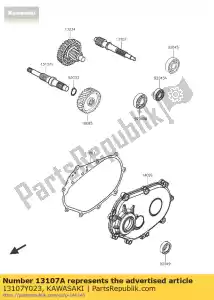 Kawasaki 13107Y023 shaft,final - Bottom side