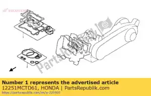 honda 12251MCTD61 gasket, cylinder head - Bottom side