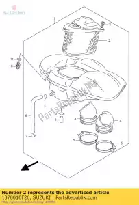 Suzuki 1378010F20 filter,air - Bottom side