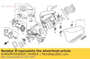 honda 83400MCH000ZF cover, r. side *r259p * (r259p pearl canyon red) - Bottom side