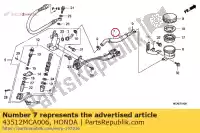 43512MCA006, Honda, hose, rr. master cylinder honda gl goldwing a  bagger f6 b gold wing deluxe abs 8a gl1800a gl1800 airbag gl1800b 1800 , New