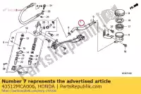 43512MCA006, Honda, manguera, rr. cilindro maestro honda gl goldwing a  bagger f6 b gold wing deluxe abs 8a gl1800a gl1800 airbag gl1800b 1800 , Nuevo