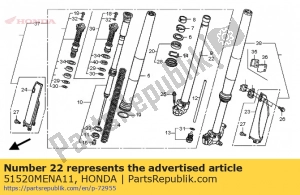 Honda 51520MENA11 pipe comp., l. slide - Bottom side