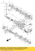 2422124B20, Suzuki, engranaje, segundo accionamiento suzuki ls savage p ls650p ls650 650 , Nuevo