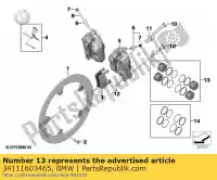 34111603465, BMW, serie di pistoni freno con guarnizioni bmw  1000 1250 2018 2019 2020 2021, Nuovo