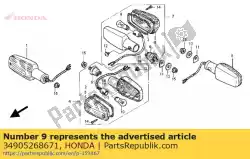 Here you can order the bulb, winker (12v 23w) (stanley) from Honda, with part number 34905268671:
