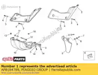 AP8184789, Piaggio Group, Lh painel lateral aprilia rxv  sxv mxv street 450 550 legal svx 47 , Novo