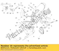 B045215, Piaggio Group, Proteção do tubo de escape aprilia  caponord zd4vk000, zd4vka, zd4vk001, zd4vka01 zd4vkb000, zd4vkb001, zd4vkb003, zd4vkb00x, zd4vkb009 zd4vku00 1200 2013 2014 2015 2016 2017, Novo