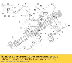 Tutaj możesz zamówić ochrona rury wydechowej od Piaggio Group , z numerem części B045215: