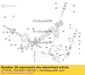 Piaggio Group 177436 drawn cap - Bottom side