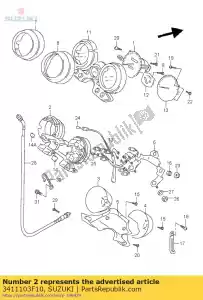 suzuki 3411103F10 obudowa, metr - Dół