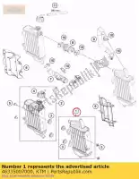 46335007000, KTM, radiador izquierdo '65072u gasgas husqvarna ktm  sx 65 2016 2017 2018 2019 2020 2021 2022, Nuevo