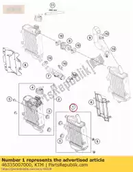 Aquí puede pedir radiador izquierdo '65072u de KTM , con el número de pieza 46335007000: