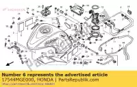 17544MGE000, Honda, tubo, sfiato serbatoio honda vfr 1200 2010 2011 2012 2013, Nuovo