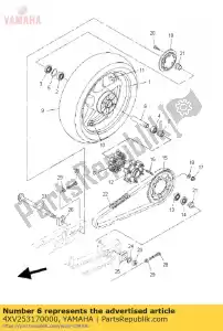 yamaha 4XV253170000 entretoise, roulement - La partie au fond