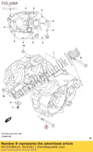 Suzuki 0910308016 perno, 8x80 - Lado inferior