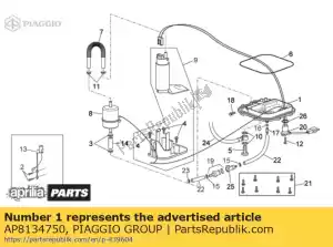 Piaggio Group AP8134750 flangia pompa benzina - Lato superiore