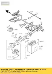 Qui puoi ordinare cavo, batteria (+) zx1100-e1 da Kawasaki , con numero parte 260111615: