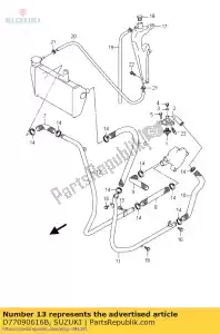 Suzuki D77090616B parafuso ux125 / 200 - Lado inferior