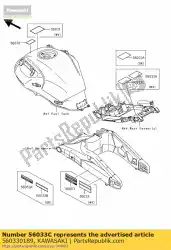 Ici, vous pouvez commander le manuel d'étiquette, safet quotidien kle65 auprès de Kawasaki , avec le numéro de pièce 560330189: