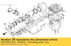 Ici, vous pouvez commander le bande, tube de raccordement pour filtre à air (64) auprès de Honda , avec le numéro de pièce 9501864250: