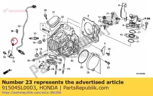 honda 91504SL0003 clip, fil de capot ouvert - La partie au fond