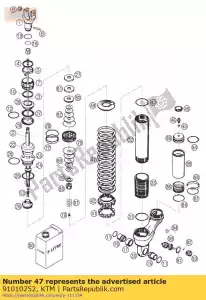 ktm 91010252 spring 63-260 59 - Bottom side