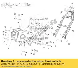 telaio lavorato anodizzato van Piaggio Group, met onderdeel nummer 2B0075085, bestel je hier online: