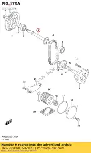 suzuki 1632205H00 pignon, huile pu - La partie au fond