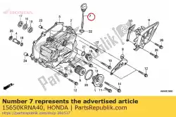 Aqui você pode pedir o medidor, nível de óleo em Honda , com o número da peça 15650KRNA40: