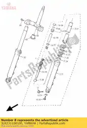 Aqui você pode pedir o tubo interno comp. 1 em Yamaha , com o número da peça 3LR231100100: