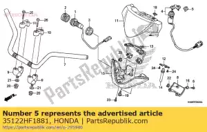 Honda 35122HF1881 klucz, pusty (typ 2) (klucz - Dół
