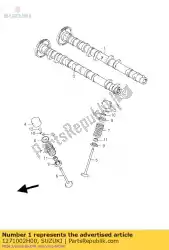 Aqui você pode pedir o árvore de cames comp, i em Suzuki , com o número da peça 1271002H00: