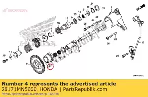 honda 28171MN5000 gear, reverse shift(18t) - Bottom side