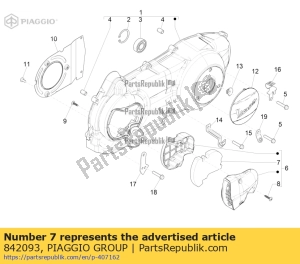 aprilia 842093 filtering element - Bottom side