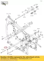 321900274, Kawasaki, beugel-motor, rr, lh, upp vn900 kawasaki  vn vulcan 900 2006 2007 2008 2009 2010 2011 2012 2013 2014 2015 2016 2017 2018 2019 2020 2021, Nieuw