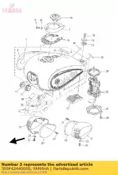 Ici, vous pouvez commander le graphique, réservoir de carburant 1 auprès de Yamaha , avec le numéro de pièce 3S9F42440000: