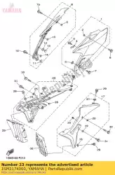 Here you can order the side cover assy 4 from Yamaha, with part number 1SM2174000: