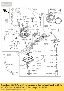 kawasaki 161870164 jato de agulha, nfuh kx250-r1 - Lado inferior