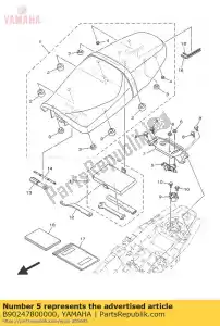 yamaha B90247800000 komplet zamków siedziska - Dół