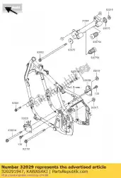 Here you can order the bracket-engine,rr,upp from Kawasaki, with part number 320291947: