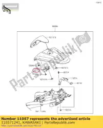 Tutaj możesz zamówić 01 wspornik, mocowanie pokrywy od Kawasaki , z numerem części 110571241: