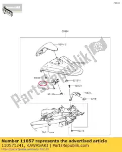 kawasaki 110571241 01 wspornik, mocowanie pokrywy - Dół