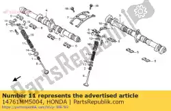 Here you can order the spring, valve inner from Honda, with part number 14761MM5004:
