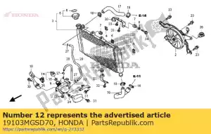 Honda 19103MGSD70 guardia, tanque de reserva - Lado inferior