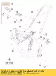 Aquí puede pedir marco '462l3 de KTM , con el número de pieza 4620300124433: