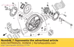 Aquí puede pedir no hay descripción disponible en este momento de Honda , con el número de pieza 42615KYJ900ZD: