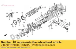 Qui puoi ordinare braccio comp., mandrino cambio secondario da Honda , con numero parte 24670HM7010: