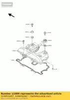 110091607, Kawasaki, junta, tapa de culata kl250-e1 kawasaki klr 250 1985 1986 1987 1988 1989 1990 1991 1992 1994, Nuevo